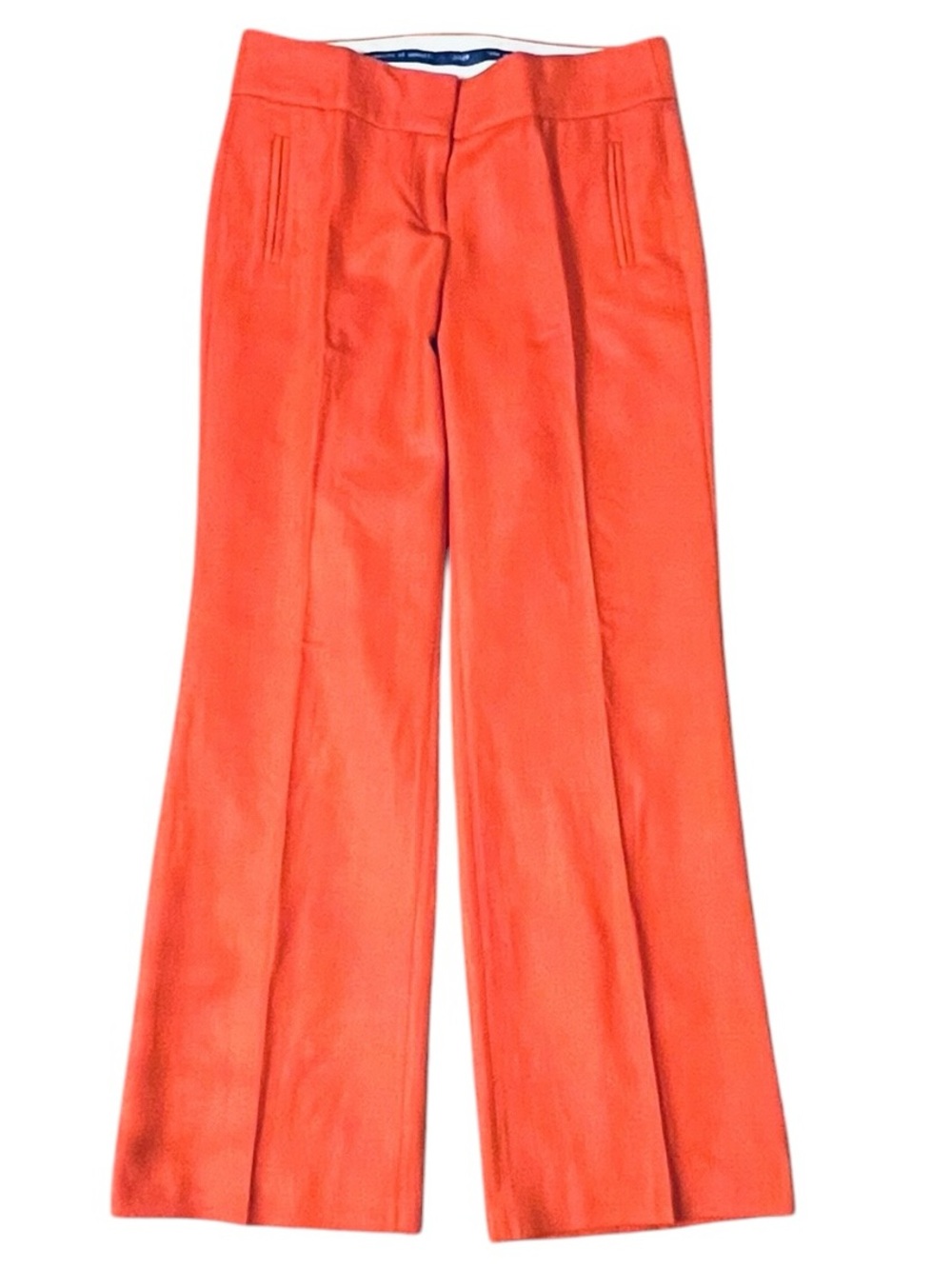 J.Crew Orange Wool Favorite Fit Trousers Size 2 - Picture 1 of 7